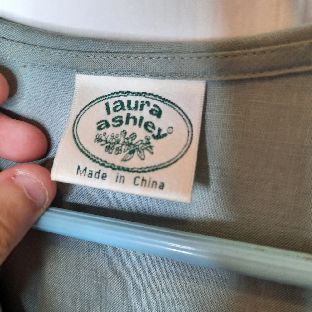 Laura Ashley size 12 vintage blue long dress - Picture 5 of 8